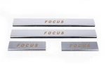 Накладки на пороги Carmos V1 (4 шт, нерж.) для Ford Focus I 1998-2005 рр - 2