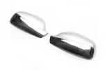 Накладки на дзеркала (2 шт) OmsaLine - Хромований пластик для Peugeot 407 - 3