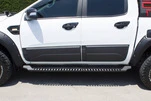 Бокові пороги Dakar V1 без LED (2015-2019, 2 шт, метал) для Mitsubishi L200 рр - 2