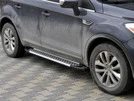 Бокові пороги Allmond Grey (2 шт., алюм.) для Ford Kuga 2008-2013 рр - 1