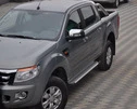 Бокові пороги Allmond Grey (2 шт., алюм) для Ford Ranger 2011-2022 рр - 1