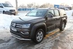 Передній захист ST017 (нерж) 60 на 42 мм для Volkswagen Amarok 2010-2022 рр - 6