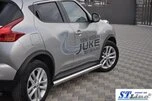 Бічні труби Ø60 (2 шт., нерж.) для Nissan Juke 2010-2019 рр - 4
