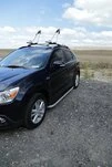 Бокові пороги Tayga Grey (2 шт., алюміній) для Mitsubishi Outlander 2006-2012рр - 1