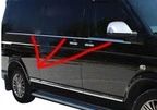 Нижня окантовка вікон (6 частин, нерж) Довга база для Volkswagen T5 2010-2015 рр - 1