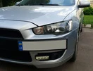 Підставка під номер (пластик) Чорний мат для Mitsubishi Lancer X 2008- рр - 2