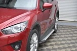 Бокові пороги Allmond Grey (2 шт., алюм) для Mazda CX-5 2012-2017рр - 1