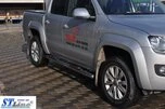 Бічні труби (2 шт., нерж) 70мм для Volkswagen Amarok 2010-2022 рр - 7
