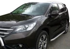 Бокові пороги Fullmond (2 шт., алюм.) для Honda CRV 2012-2016 рр - 1
