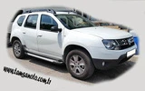 Бокові пороги Allmond Grey (2 шт., алюміній) для Renault Duster 2008-2017 рр - 2