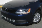 Накладки на решітку бампера 2011-2014 (2 шт., нерж) для Volkswagen Jetta рр - 1