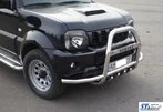 Кенгурятник з вусами QT007 (нерж) для Suzuki Jimny 1998-2018 рр - 3