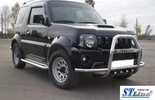 Кенгурятник з вусами QT007 (нерж) для Suzuki Jimny 1998-2018 рр - 6