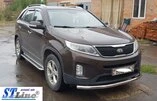 Передній захист ST008 (2013-2015, нерж.) для Kia Sorento II XM рр - 2