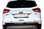 Кромка багажника (нерж.) OmsaLine - Італійська нержавійка для Ford Kuga/Escape 2013-2019 рр - 2