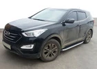 Бокові пороги Fullmond (2 шт., алюм.) для Hyundai Santa Fe 3 2012-2018 рр - 1