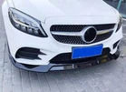 Передня лип накладка V2 1234 Upgrade (чорна, 2018-2021) для Mercedes C-сlass W205 рр - 1