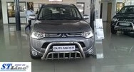 Кенгурятник WT002 (нерж.) для Mitsubishi Outlander 2012-2021 рр - 2