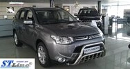 Кенгурятник WT002 (нерж.) для Mitsubishi Outlander 2012-2021 рр - 3