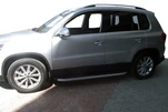 Бокові пороги BlackLine (2 шт, алюміній) для Volkswagen Tiguan 2007-2016 рр - 1
