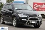 Кенгурятник WT003 (нерж) для SsangYong Kyron 2005-2014 рр - 4