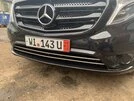 Накладки на решітку бампера (2 шт, нерж) Vito вантажний (чорний хром) для Mercedes Vito / V-class W447 2014- рр - 2