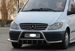 Кенгурятник WT003 з вусами (нерж.) для Mercedes Vito W639 2004-2014 рр - 3