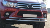 Передній захист ST018 (нерж) для Toyota Hilux 2015- рр - 7