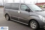 Бічні труби BB001 (2 шт., нерж.) 60 мм для Hyundai H300, H1, Starex 2008-2020 рр - 2