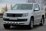 Передній захист ST015 (нерж) для Volkswagen Amarok 2010-2022 рр - 1