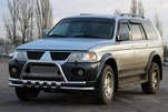 Передній захист ST015-2025WT (нерж) для Mitsubishi Pajero Sport 1996-2007 рр - 1