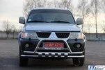 Передній захист ST015-2025WT (нерж) для Mitsubishi Pajero Sport 1996-2007 рр - 2