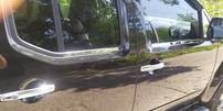 Зовнішня окантовка вікон (4 шт., нерж.) Carmos - Турецька сталь для Nissan Navara 2006-2015 рр - 2