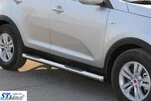 Бічні труби (2 шт., нерж.) для Kia Sportage 2010-2015 рр - 4