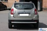 Задня дуга пряма (нерж.) для Renault Duster 2008-2017 рр - 3