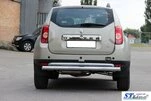 Задня дуга пряма (нерж.) для Renault Duster 2008-2017 рр - 5