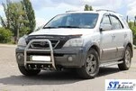Кенгурятник QT007 (нерж.) для Kia Sorento I BL 2002-2009 рр - 2
