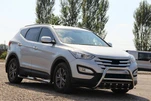 Передня дуга WT003 (нерж.) для Hyundai Santa Fe 3 2012-2018 рр - 4