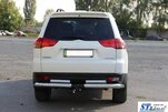 Задній захист AK003-Special (2 шт., нерж) для Mitsubishi Pajero Sport 2008-2015 рр - 2