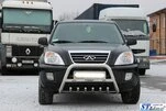 Кенгурятник WT003 (нерж.) d60 з написом для Chery Tiggo 1 - 3