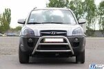 Кенгурятник WT022 (нерж.) для Hyundai Tucson JM 2004- рр - 2