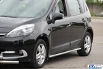 Бічні труби BB001 (2 шт., нерж) 60 мм для Renault Scenic/Grand 2009-2016 рр - 3