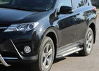 Бокові пороги Allmond Grey (2 шт., алюміній) для Toyota Rav 4 2013-2018 рр - 1