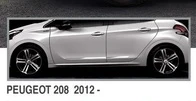 Молдинг дверний (4 шт, нерж) для Peugeot 208 2012-2019 рр - 3
