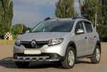 Передня дуга ST015 (нерж.) для Dacia Sandero 2013-2020 рр - 1