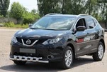 Передній захист ST015 (нерж) для Nissan Qashqai 2007-2010 рр - 1