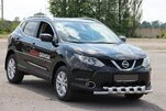 Передній захист ST015 (нерж) для Nissan Qashqai 2007-2010 рр - 3