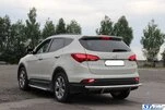 Задня дуга AK002 (нерж.) для Hyundai Santa Fe 3 2012-2018 рр - 3