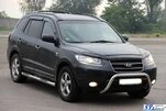 Кенгурятник WT007 (нерж.) для Hyundai Santa Fe 2 2006-2012 рр - 3