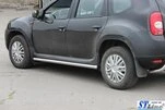 Бічні труби без вставок (2 шт., нерж.) 60 мм для Renault Duster 2008-2017 рр - 5
